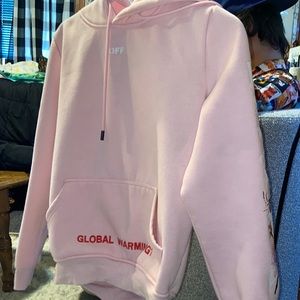 Pink Off-white sweatshirt in decent condition